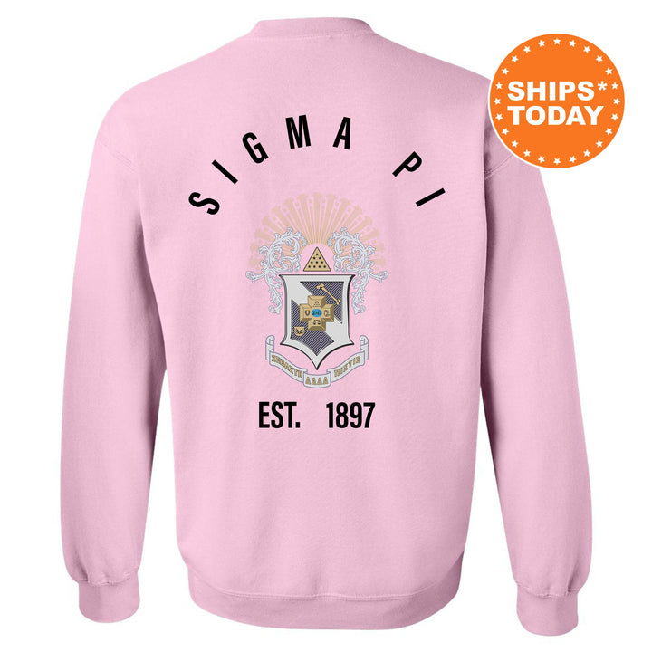 Sigma Pi Iconic Symbol Fraternity Sweatshirt | Sigma Pi Greek Apparel | Fraternity Initiation Gift | Men Crewneck | College Sweatshirt