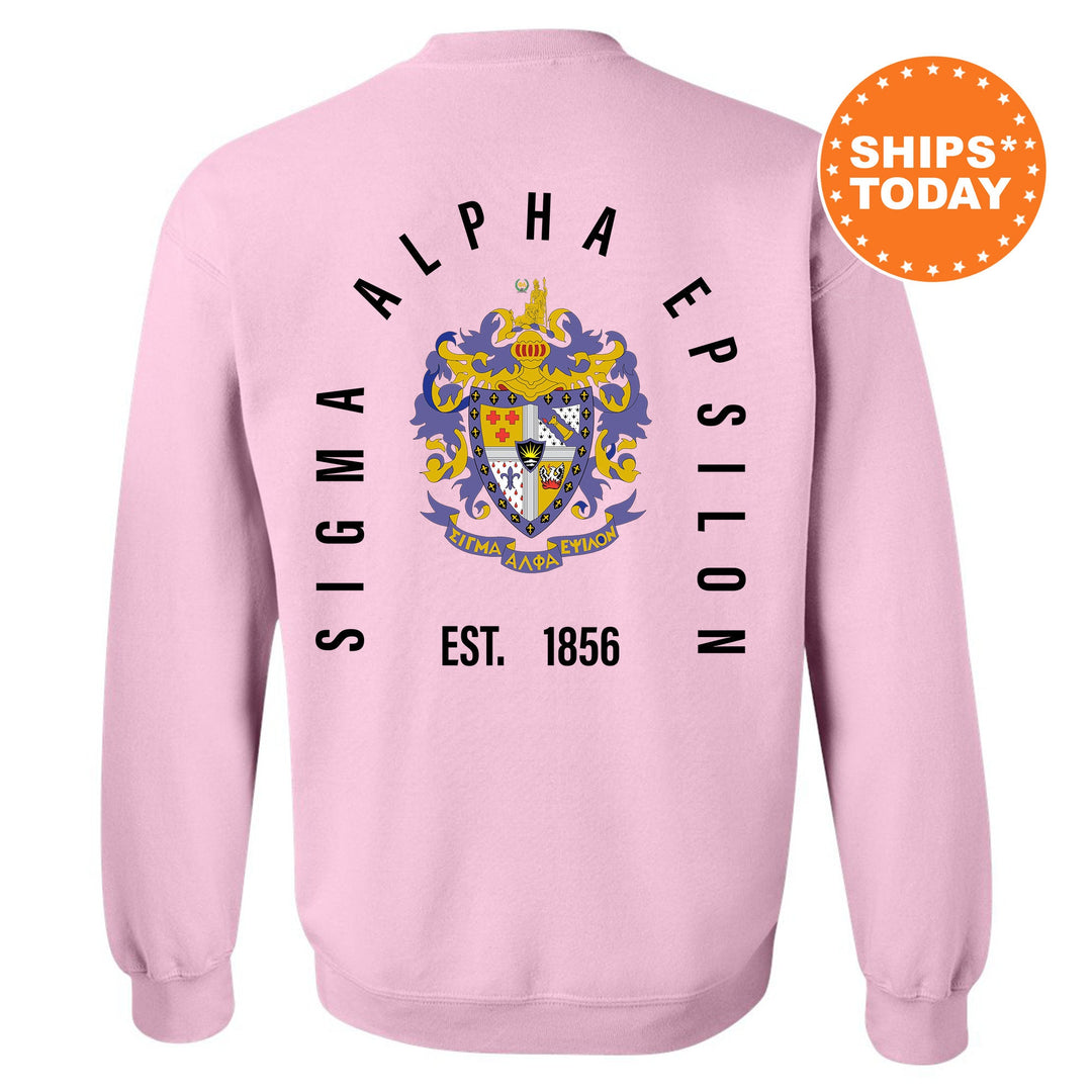Sigma Alpha Epsilon Iconic Symbol Fraternity Sweatshirt | SAE Greek Apparel | Fraternity Bid Day Gift | Men Crewneck | College Sweatshirt