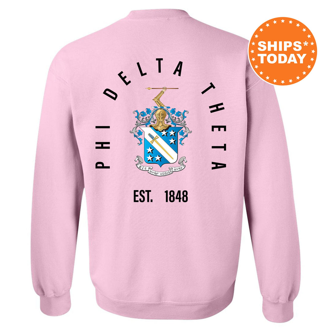 Phi Delta Theta Iconic Symbol Fraternity Sweatshirt | Phi Delt Greek Apparel | Fraternity Bid Day Gift | Men Crewneck | College Sweatshirt