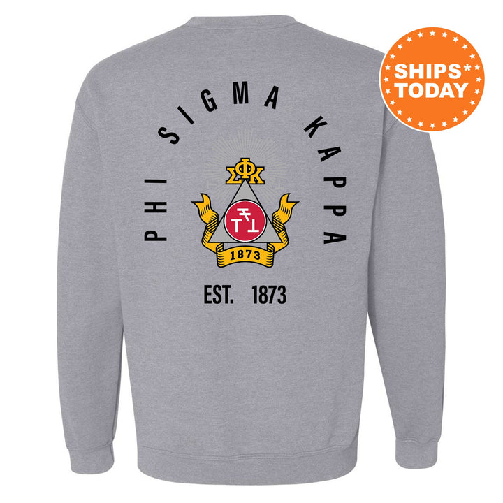 Phi Sigma Kappa Iconic Symbol Fraternity Sweatshirt | Phi Sig Greek Apparel | Fraternity Bid Day Gift | Men Crewneck | College Sweatshirt