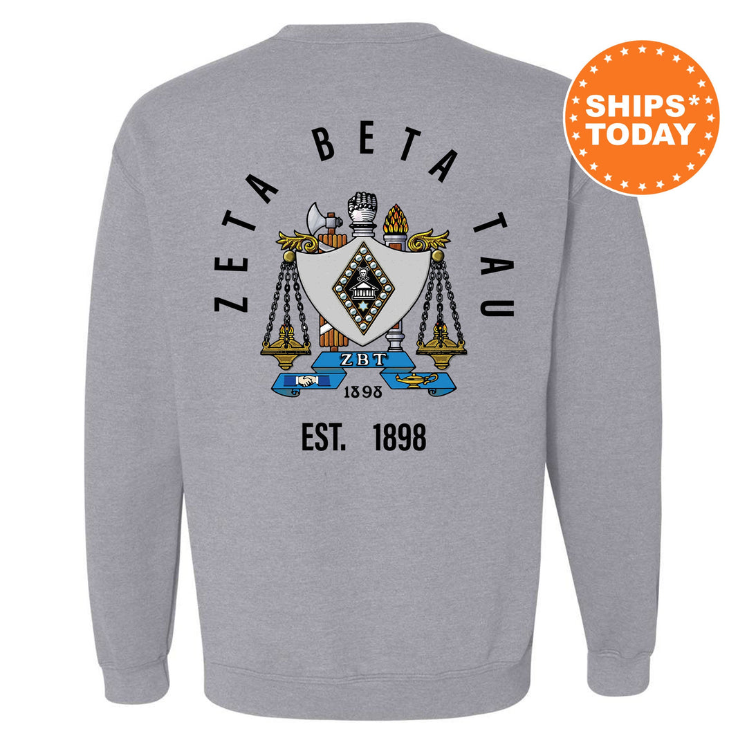 Zeta Beta Tau Iconic Symbol Fraternity Sweatshirt | ZBT Greek Apparel | Fraternity Initiation Gift | Men Crewneck | College Sweatshirt