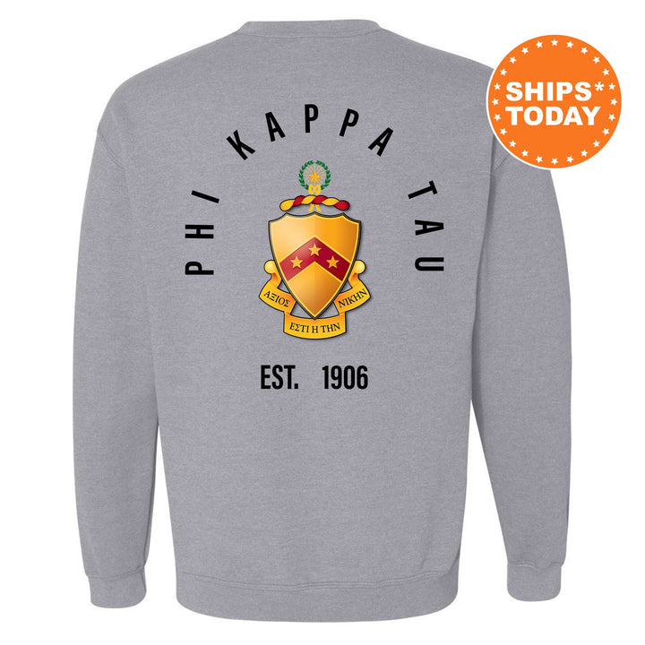 Phi Kappa Tau Iconic Symbol Fraternity Sweatshirt | Phi Tau Greek Apparel | Fraternity Initiation Gift | Men Crewneck | College Sweatshirt