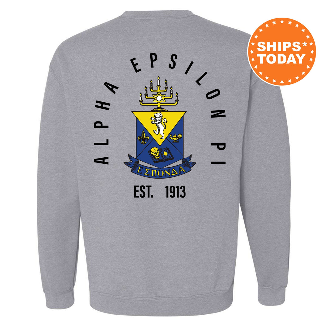 Alpha Epsilon Pi Iconic Symbol Fraternity Sweatshirt | AEPi Greek Apparel | Fraternity Initiation Gift | Men Crewneck | College Sweatshirt