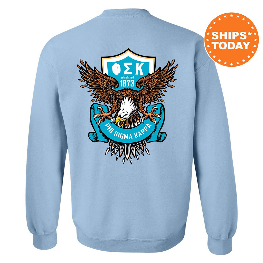 Phi Sigma Kappa Greek Eagles Fraternity Sweatshirt | Phi Sig Crewneck Sweatshirt | Greek Sweatshirt | Fraternity Gift | College Apparel