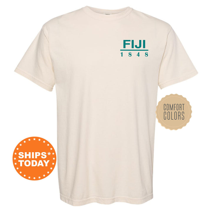 a white t - shirt with the words fiji on it