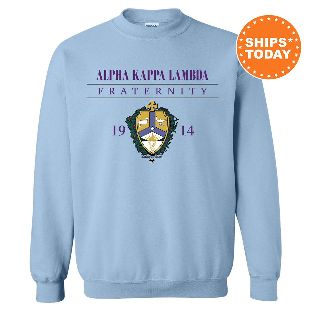 a light blue sweatshirt with the logo of the fraternity fraternity fraternity fraternity fraternity fraternity fraternity