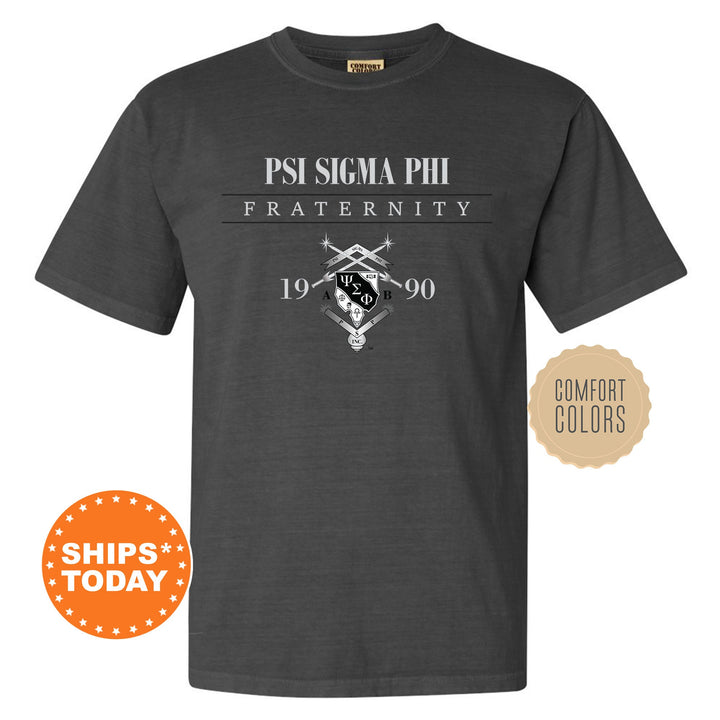 a t - shirt with the logo for psi stigma phil fraternity