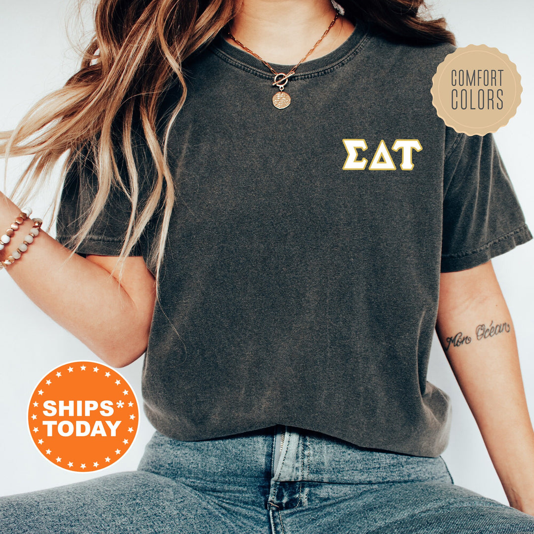 a woman wearing a shirt that says eat