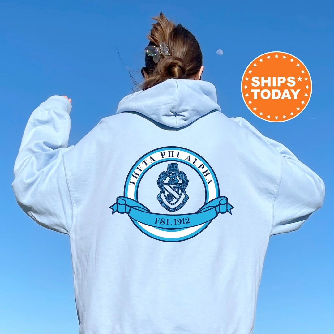 Theta Phi Alpha Crestify Sorority Sweatshirt | Theta Phi Sorority Crest Crewneck | Big Little Reveal | Sorority Merch | Greek Sweatshirt