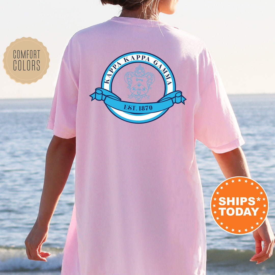 Kappa Kappa Gamma Crestify Sorority T-Shirt | Kappa Comfort Colors Shirt | KKG Sorority Crest Shirt | Big Little Gift | Sorority Merch _ 14081g