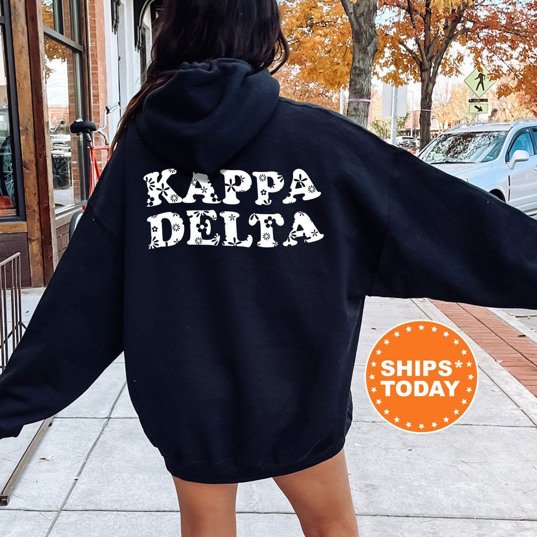 Kappa Delta White Floral Sorority Sweatshirt | Kappa Delta Floral Crewneck | Big Little Reveal Gift | Bid Day Basket | Sorority Merch