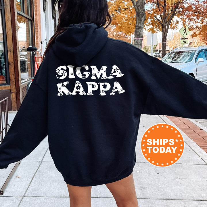 Sigma Kappa White Floral Sorority Sweatshirt | Sig Kap Floral Crewneck | Big Little Sorority Reveal Gift | Bid Day Basket | Sorority Merch