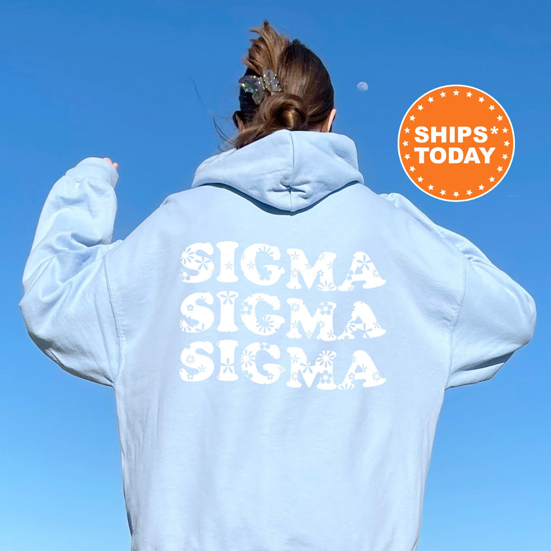 Sigma Sigma Sigma White Floral Sorority Sweatshirt | Tri Sigma Floral Crewneck | Big Little Reveal Gift | Bid Day Basket | Sorority Merch