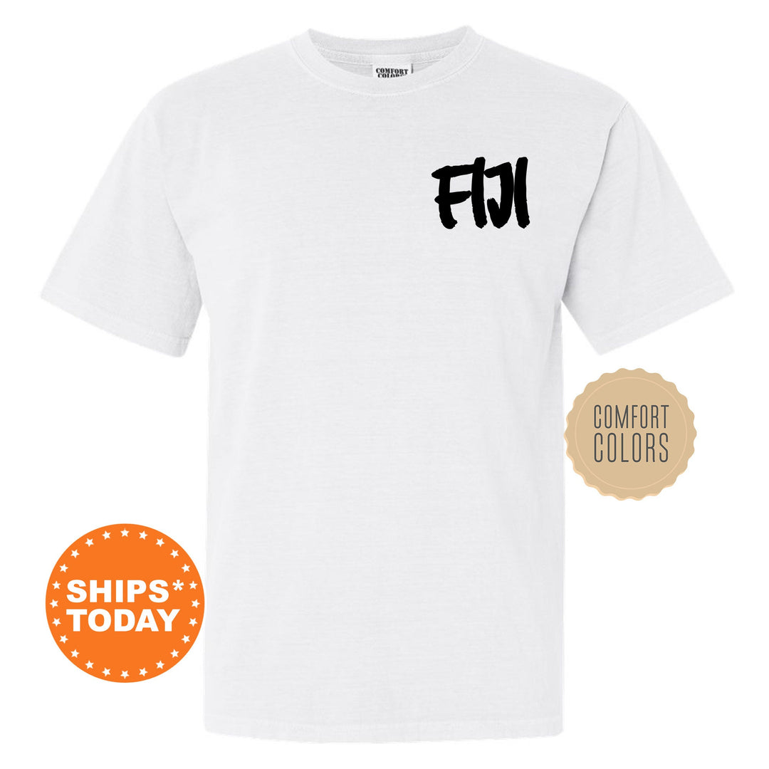 a white t - shirt with the word fn printed on it