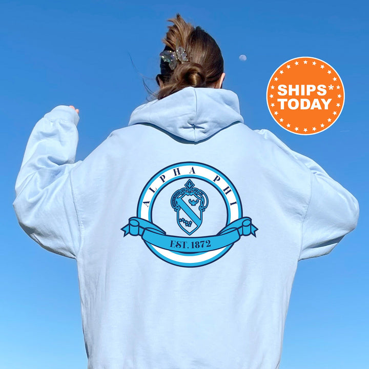 Alpha Phi Crestify Sorority Sweatshirt | APHI Sorority Crest Crewneck | Big Little Reveal Gift | Sorority Merch | Greek Sweatshirt