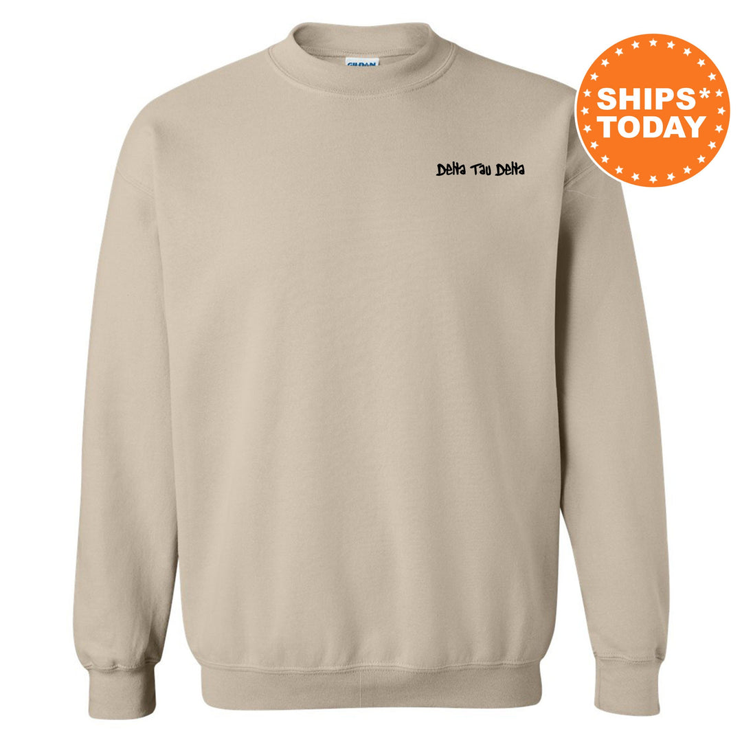 a beige sweatshirt with the words ships today printed on it