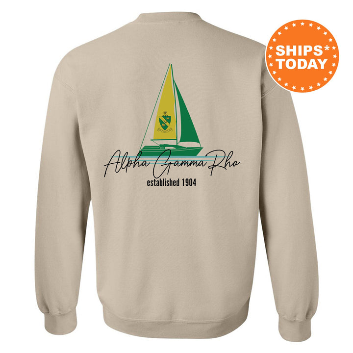 a sweatshirt with a sailboat on it